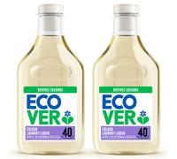 Ecover Concentrated Bio, Laundry Detergent, Colour Laundry Washing Liquid, Apple Blossom & Freesia, 2x Pack of 40 Washes, 2x 1.43L