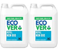 Ecover Concentrated Non-Bio, Laundry Detergent Refill, Laundry Washing Liquid, Lavender and Sandalwood, 142 Washes, 5L (Pack of 2)