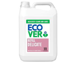 Ecover Delicate Laundry Detergent Refill, Laundry Washing Liquid, Fresh Waterlily & Honeydew Scent 1 x 111 Washes, 1 x 5L
