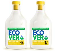 Ecover Fabric Softener, Fabric Conditioner to Soften Your Clothes, Fresh Gardenia & Vanilla Scent, 2 x 47 Washes, 2 x 1.43L