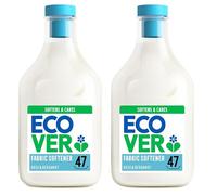Ecover Fabric Softener, Fabric Conditioner to Soften Your Clothes, Fresh Rose & Bergamot Scent, 2 x 47 Washes, 2 x 1.43L