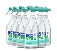 Ecover Green Tea & Grapefruit Glass Cleaner - Glass and Window Cleaner with Plant-Based, Biodegradable Ingredients, Vegan-Friendly Formula, (6 x 500 ml)