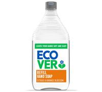 Ecover Hand Wash Refill, Hand Soap, Gentle Hand Cleansing, Fresh Citrus & Orange Blossom Scent, Pac