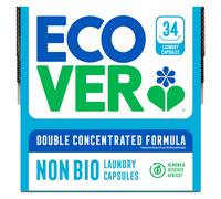 Ecover Non-Bio Washing Capsules - Laundry Capsules / Tablets - Laundry Detergent With Clean And Fresh Almond & Rescued Apricot Scent, 1x Pack of 34 Capsules / Tablets, White