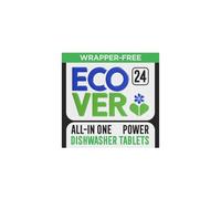 Ecover Power Dishwasher Tablets AllInOne Dishwasher Salt Rinse Aid Power Cleaning Mandarin and Lemongrass Scent Pack of 1 24 Tablets