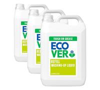 Ecover Washing Up Liquid Refill, Lemon & Aloe Vera, 5L (Pack of 3)