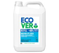 Ecover Washing Up Liquid Refill, Washing Up Soap, Tough on Grease and Grime, Fresh Camomile & Clementine Scent, 1 x 5L