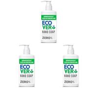 Ecover Zero Hand Wash, Hand Soap, For Sensitive Skin, Dermatologically Tested, Fresh Scent Lavender and Aloe Vera, 1x 250ml (Pack of 3)