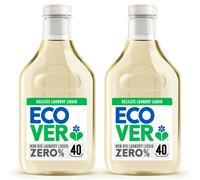 Ecover Zero Non-Bio Laundry Detergent for Sensitive Skin, Baby Laundry Washing Liquid, 2x Pack of 40 Washes, 2 x 1.43L