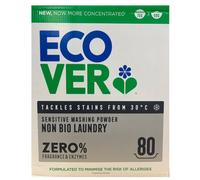 Ecover Zero Non-Bio Laundry Detergent Powder, For Sensitive Skin, Laundry Washing Detergent for Baby Laundry, 1 x 80 Washes, 1 x 4kg