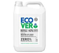 Ecover Zero Washing Up Liquid Refill, Washing Up Soap, Tough on Grease and Grime, Dermatologically Tested, 1 x 5L