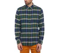 Ecovero™ Blend Plaid Flannel Shirt In Medieval Blue