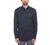 Original Penguin Men's EcoVero™ Oxford Stretch Shirt Long Sleeve 100% Cotton - Dark Sapphire