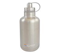EcoVessel The Boss Tri Max Vacuum Insulated Stainless Steel Growler Bottle with Tea - Silver Express, 1900 ml