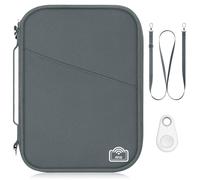 EcoVision Family Passport Holder for Travel with RFID Blocking, Traveling Essentials Organizer Pouch Bag, Light Passport Wallet for Travel Must Haves Accessories for Women Men, Gunmetal Grey, 7.1 x