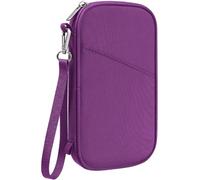 EcoVision Family Passport Holder for Travel with RFID Blocking, Traveling Essentials Organizer Pouch Bag, Light Passport Wallet for Travel Must Haves Accessories for Women Men, Violet, S, Lightweight
