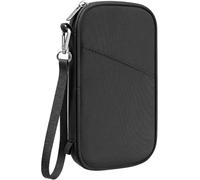 EcoVision Family Passport Holder for Travel with RFID Blocking, Traveling Essentials Organizer Pouch Bag, Light Passport Wallet for Travel Must Haves Accessories for Women Men, Black, S, Lightweight