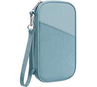 EcoVision Family Passport Holder for Travel with RFID Blocking, Traveling Essentials Organizer Pouch Bag, Light Passport Wallet for Travel Must Haves Accessories for Women Men, Haze Blue+Dusty Blue, S