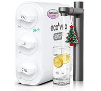 Ecoviva 0.01μm Ultra-Filtration Under Sink Water Filter System, 800G Tankless Water Filtration System, No Electricity & Zero Waste (Darkgray)