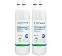 Ecoviva W10295370A Refrigerator Water Filter for 1RXD1, Replacement Compatible with Filter 1, 1RXD1B, W10295370, 1RXD1, KAD1RXD1, P4RFWB, P8RFWB2L, 46-9930, 46-9081, 6 Month Life, 2 Pack