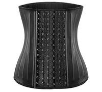 Waist Trainer for Women Corset Cincher Body Shaper Girdle Trimmer with Steel Bones Extender - black - Medium