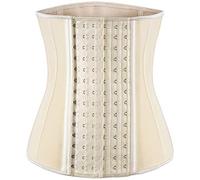 ECOWALSON Waist Trainer for Women Corset Cincher Body Shaper Girdle Trimmer with Steel Bones Extender, F-beige(9 Steel Bones Height:11.6"), XXL