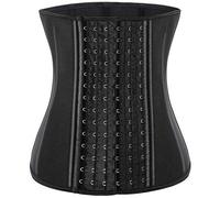 ECOWALSON Waist Trainer for Women Corset Cincher Body Shaper Girdle Trimmer with Steel Bones Extender - black - Medium