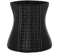 ECOWALSON Waist Trainer for Women Corset Cincher Body Shaper Girdle Trimmer with Steel Bones Extender - black - XXS