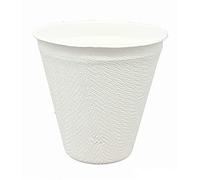 ECOWARE 100% Natural, Biodegradable, Compostable, Ecofriendly, Bagasse, Safe & Hygienic Disposable Hot & Cold Cup - 220ML or 7.7oz (50)