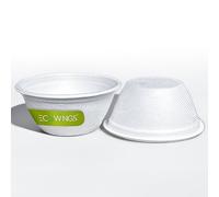 ECOWINGS 8oz Small Disposable Bowls, Biodegradable and Compostable - Pack of 50 - Bagasse Paper Bowls for Soup, Snacks and More - Great Alternative to Paper Bowls