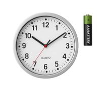 EcoWise 9" Wall Clock, Silent Non-Ticking Modern Quartz Wall Clocks | Battery Operated | Easy to Read Numbers | Round Clock for Living Room, Office, School, Bedroom | Wall Clocks with Battery Included