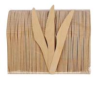 EcoWise Disposable Wooden Knives - Pack Of 100 Eco-Friendly Biodegradable Disposable Knives - Sturdy Wooden Cutlery Set Perfect For Party, Picnic, Wedding