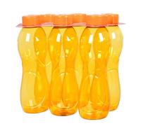 EcoWise Reusable Plastic Water Bottles - 1 Litres, 12-Pack, Drinking Juice Water Bubble Bottles with Leakproof Cap, Lightweight, Durable & BPA-Free for Home Office School Outdoor Sports Gym