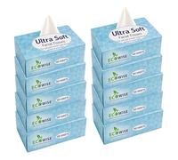 EcoWise Ultra Soft 3 Ply Facial Tissues | 1000 Sheets | Premium Soft & Gentle Facial Tissue Paper | Strong Absorbent Disposable Tissues for Home, Office, Car & Travel Use