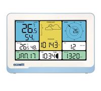 ECOWITT Console WS3820_C for Weather Stations, 7.5 inch Home Wireless Color LCD Display, Built-in Indoor 3 in 1 Sensors, Pair with WS69/WS90/WS85, IoT Intelligent Linkage Control, Weather Assistant