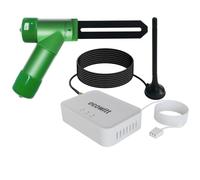 ECOWITT GW3015 Soil Moisture Sensor, Home Soil Humidity Tester WH51 + Wi-Fi & Ethernet Gateway GW3010 Built-in 3 in 1 Indoor Sensors with SD Card Port, Antennae with 0.85M Cable, 220M Detection