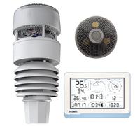 ECOWITT Weather Stations WS3801, 7 in 1 Solar Power Wifi Home Outdoor Sensor Unit WS90, 7.5 inch Garden Wireless Indoor Colour LCD Console, IOT Intelligent Linkage Control, Ecowitt Weather Assistant