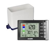 ECOWITT WH5370AE Rain Gauge Sensor Mini WN20 + High Precision Digital 3-in-1 Display with Indoor Thermometer-Hygrometer, Wireless Self-Emptying Rain Collector Rainfall Meter, 0.3mm Resolution, RF