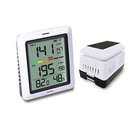 Ecowitt Wireless PM2.5 Air Quality Monitor - WH0290 with Built in Indoor Thermometer Hygrometer Sensor, Wireless Outdoor Solar Powered PM2.5 Sensor WH41, Indeal for Home, Office, Car