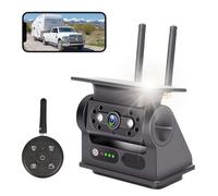 Ecoyoca Solar Wireless Backup Camera, Magnetic 1080P Reversing Camera with Remote Control, 10000mAh Rechargeable Battery, Perfect for Car, Vans, Caravan, Trailer & Truck