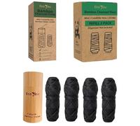 EcoYou Bamboo Dental Floss | 4 Refills, 1 Bamboo Container | Organic Mint Flavour, Candelilla Wax | Pfas Free | Sustainable & Reusable | Vegan & Cruelty-Free | Eco Friendly Dental Floss