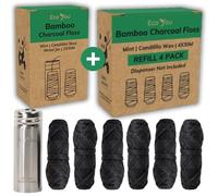 EcoYou Bamboo Dental Floss | 6 Refills, 1 Metal Container | Organic Mint Flavour, Candelilla Wax | Pfas Free | Sustainable & Reusable | Vegan & Cruelty-Free | Eco Friendly Dental Floss