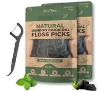 EcoYou Biodegradable Floss Picks | 100 Count (2 Pack) | Mint Flavor, Candililla Wax | Sustainable & Reusable | Vegan & Cruelty-Free | Eco Floss