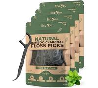 EcoYou Biodegradable Floss Picks | 200 Count (4 Pack) | Mint Flavor, Candelilla Wax | Sustainable & Reusable | Vegan & Cruelty-Free | Eco Floss | Pfas Free