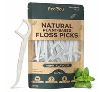 EcoYou Biodegradable Floss Picks | 50 Count (1 Pack) | Mint Flavor, Candelilla Wax | Pfas Free | Sustainable & Reusable | Vegan & Cruelty-Free | Eco Floss Picks