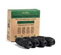 EcoYou Eco Floss Charcoal Dental 1 count (Pack of 4), Black 4 Refills Only