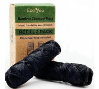 EcoYou Eco Floss Charcoal Dental Floss Refills | Mint & Candelilla Wax Biodegradable Floss (1 Count (Pack of 2))