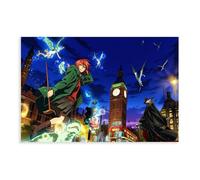 ECOYULHMT The Ancient Magus' Bride Anime 5 Canvas Poster Bedroom Decor Landscape Office Room Decor Gift 12x18inch(30x45cm)