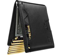 ECOZATU Slim Minimalist Wallet for Men- Money Clip Wallet | Bifold Men Wallets | RFID Blocking Wallet | Genuine Leather Wallets for Men | 12 Card Holder Mens Wallet | Mens Front Pocket wallet, Napa