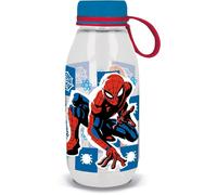 Marvel Ecozen Transparent Tritan Kids Water Bottle Spiderman Spider-Man 460ml with Silicone Hood and Handle